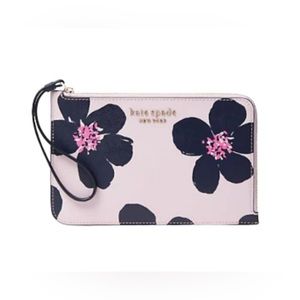 Kate Spade New York CAMERON GRAND FLORA MEDIUM L ZIP WRISTLET TINIE